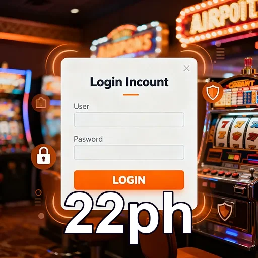 User logging into 22ph for secure gaming access